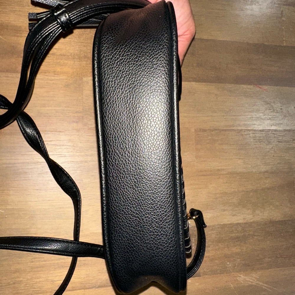 Classic Black Crossbody Bag with Tassel - Picture 3 of 3